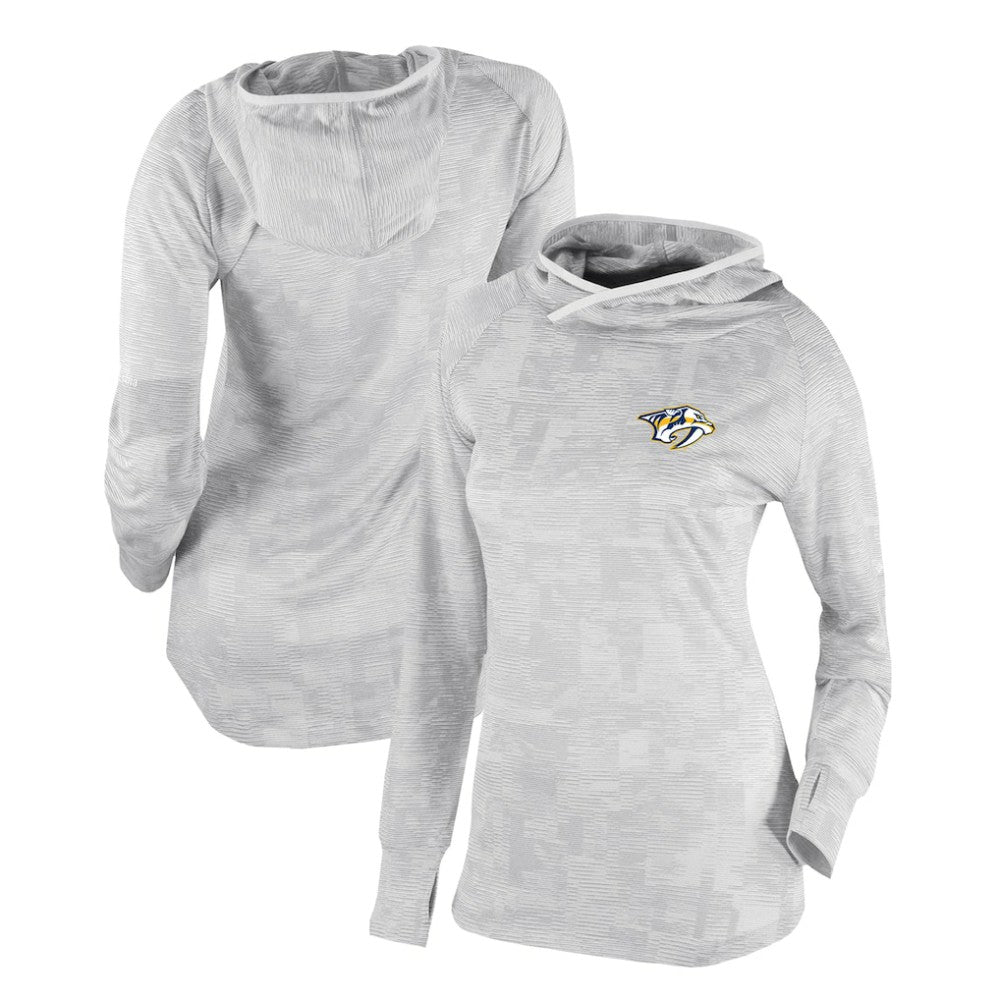 Nashville Predators Columbia Women's Omni-Wick Sunday Ball Pullover Hoodie - White | US 200629428