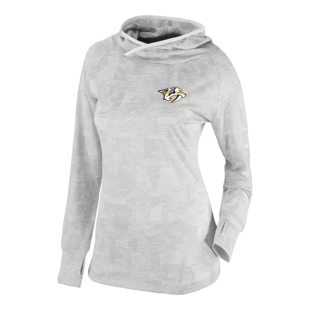 Nashville Predators Columbia Women's Omni-Wick Sunday Ball Pullover Hoodie - White | US 200629428