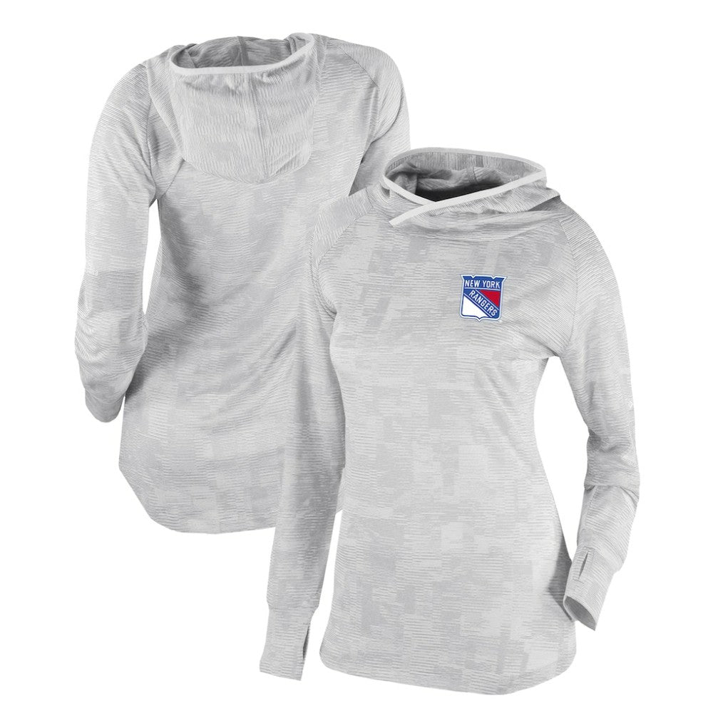 New York Rangers Columbia Women's Omni-Wick Sunday Ball Pullover Hoodie - White | US 200629432