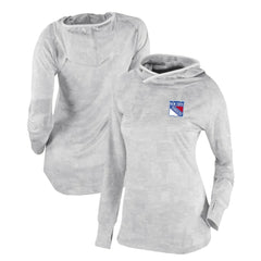 New York Rangers Columbia Women's Omni-Wick Sunday Ball Pullover Hoodie - White | US 200629432