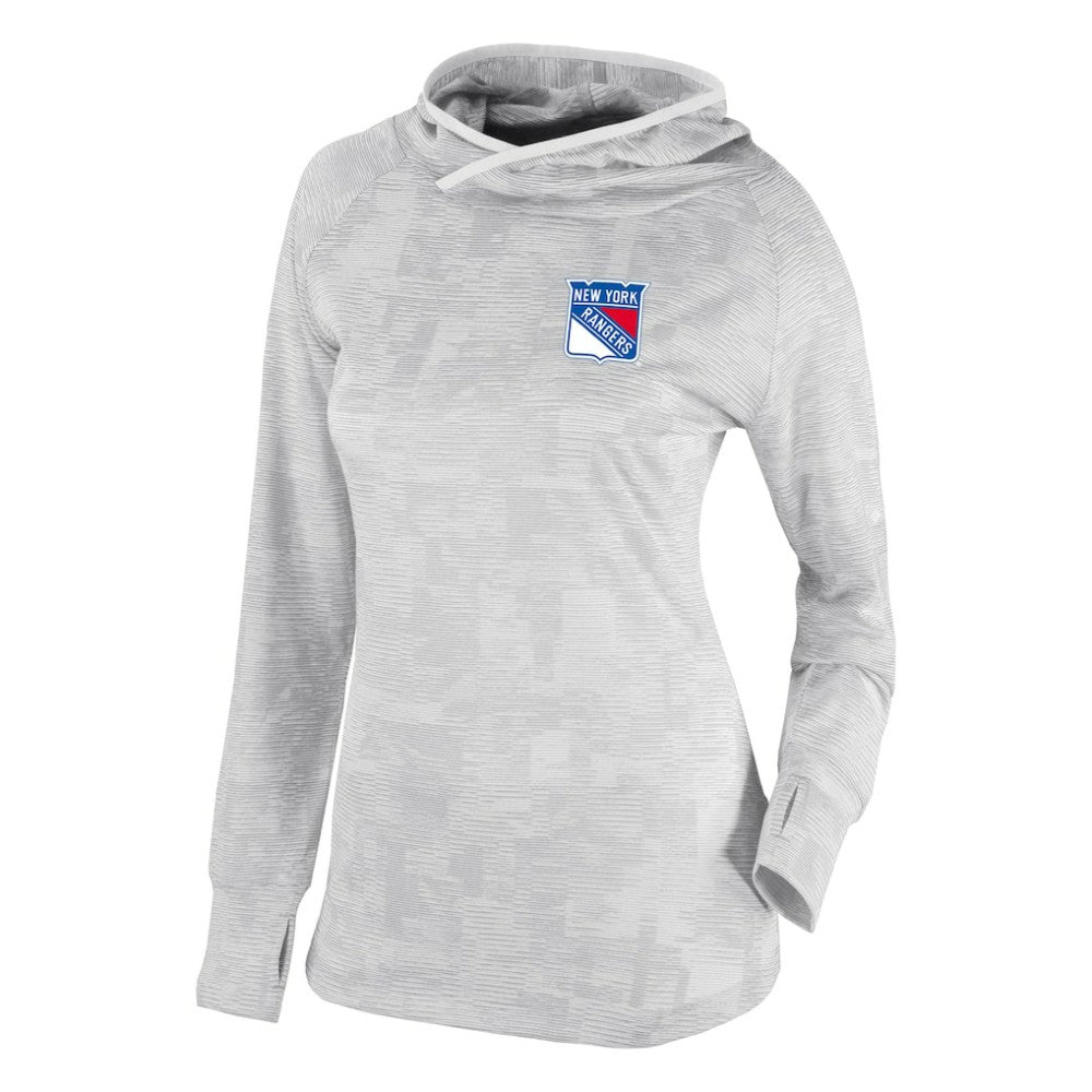 New York Rangers Columbia Women's Omni-Wick Sunday Ball Pullover Hoodie - White | US 200629432