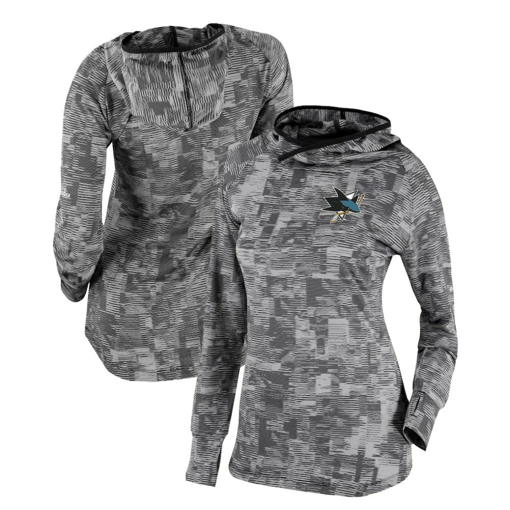 San Jose Sharks Columbia Women's Omni-Wick Sunday Ball Pullover Hoodie - Black | US 200629435