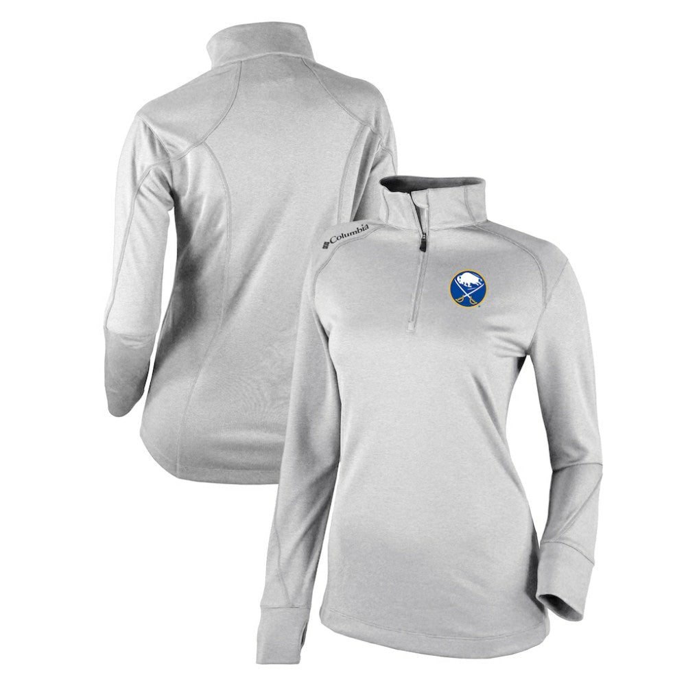 Buffalo Sabres Columbia Women's Omni-Wick Shotgun 2.0 Quarter-Zip Pullover Top - White | US 200629443