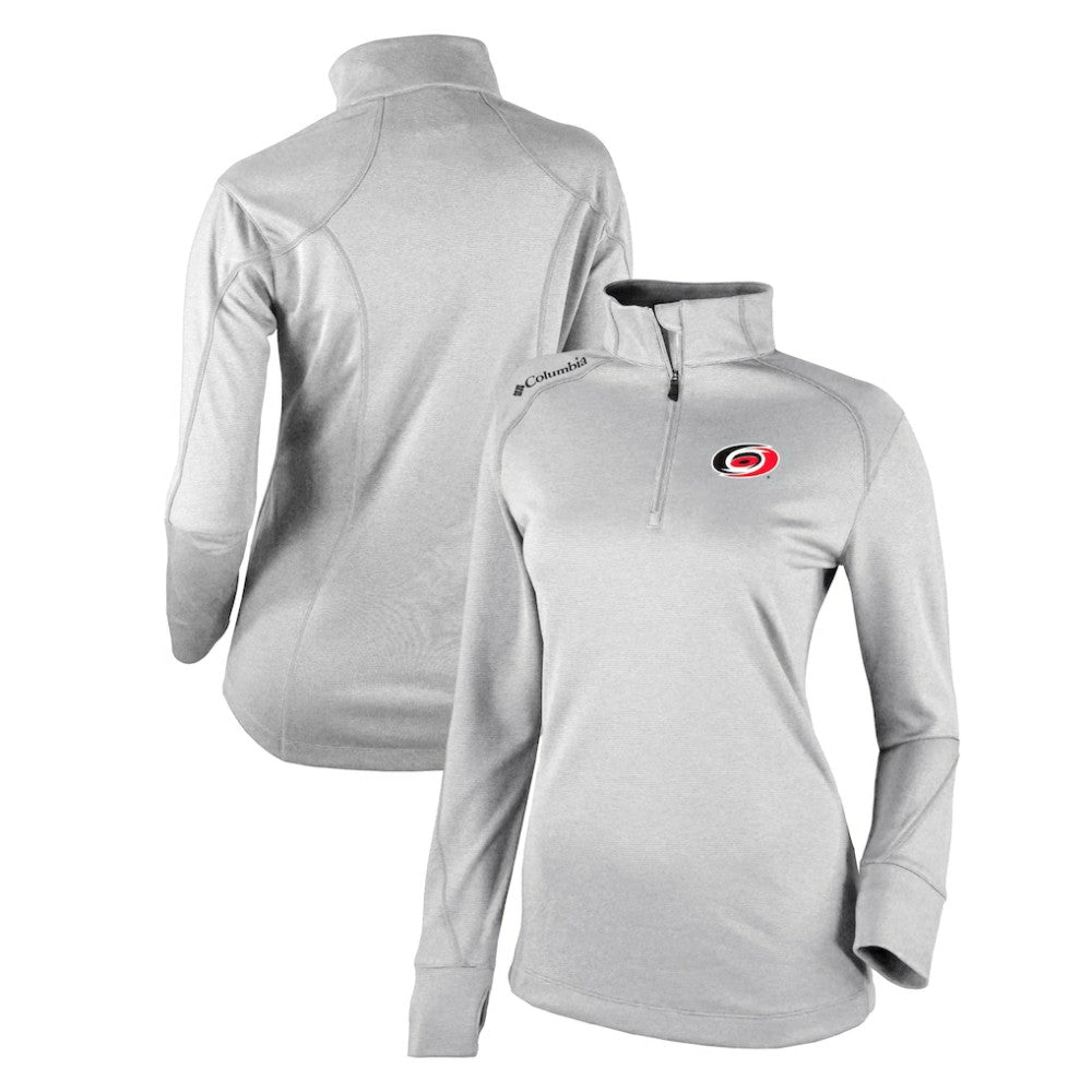 Carolina Hurricanes Columbia Women's Omni-Wick Shotgun 2.0 Quarter-Zip Pullover Top - White | US 200629444