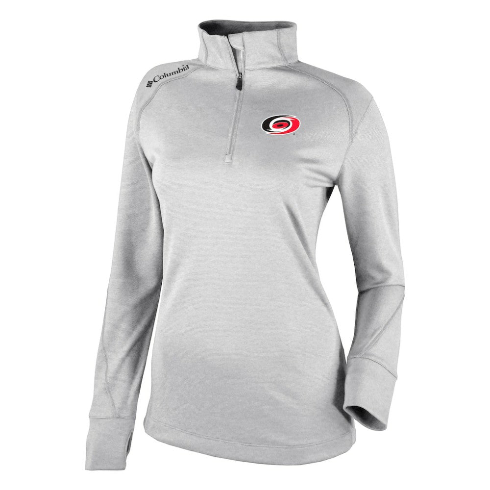 Carolina Hurricanes Columbia Women's Omni-Wick Shotgun 2.0 Quarter-Zip Pullover Top - White | US 200629444