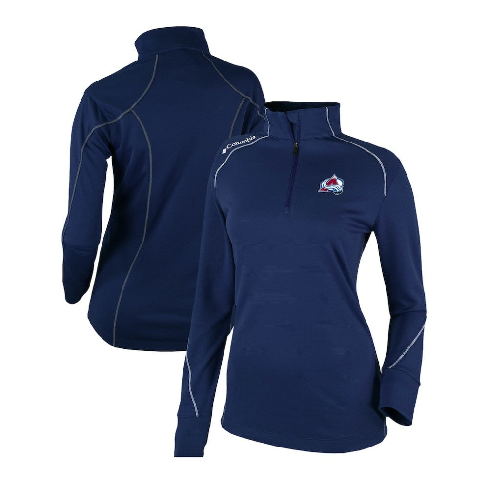 Colorado Avalanche Columbia Women's Omni-Wick Shotgun 2.0 Quarter-Zip Pullover Top - Navy | US 200629446