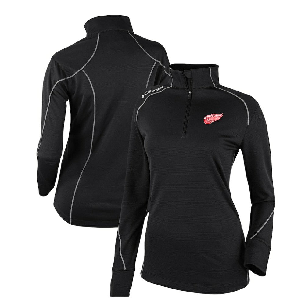 Detroit Red Wings Columbia Women's Omni-Wick Shotgun 2.0 Quarter-Zip Pullover Top - Black | US 200629449