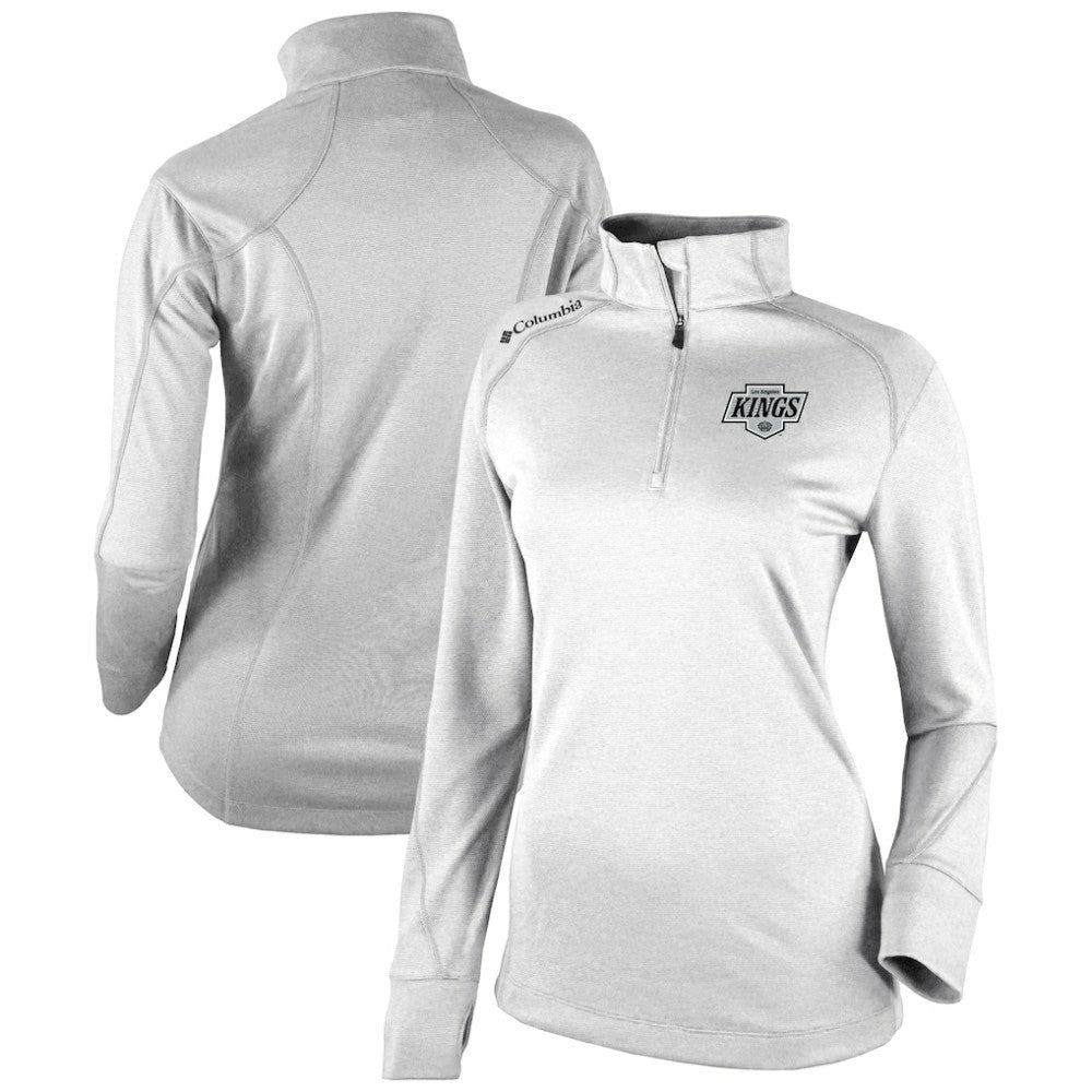 Los Angeles Kings Columbia Women's Omni-Wick Shotgun 2.0 Quarter-Zip Pullover Top - White | US 200629451