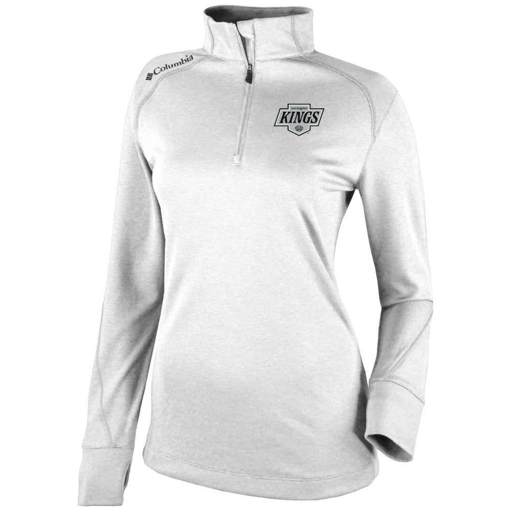Los Angeles Kings Columbia Women's Omni-Wick Shotgun 2.0 Quarter-Zip Pullover Top - White | US 200629451