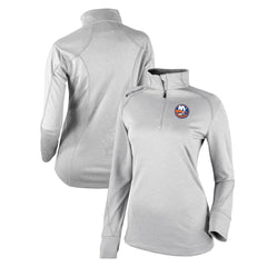 New York Islanders Columbia Women's Omni-Wick Shotgun 2.0 Quarter-Zip Pullover Top - White | US 200629455