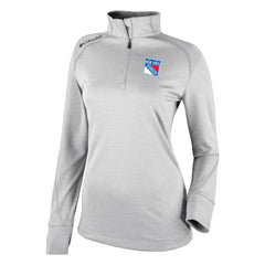 New York Rangers Columbia Women's Omni-Wick Shotgun 2.0 Quarter-Zip Pullover Top - White | US 200629456