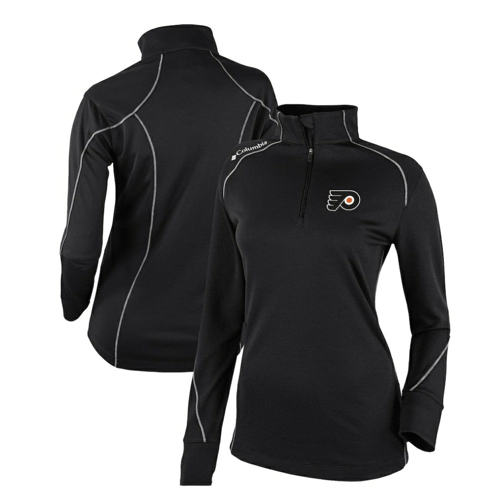 Philadelphia Flyers Columbia Women's Omni-Wick Shotgun 2.0 Quarter-Zip Pullover Top - Black | US 200629457