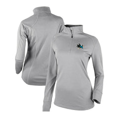 San Jose Sharks Columbia Women's Omni-Wick Shotgun 2.0 Quarter-Zip Pullover Top - Gray | US 200629459