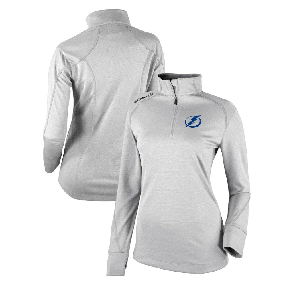 Tampa Bay Lightning Columbia Women's Omni-Wick Shotgun 2.0 Quarter-Zip Pullover Top - White | US 200629462