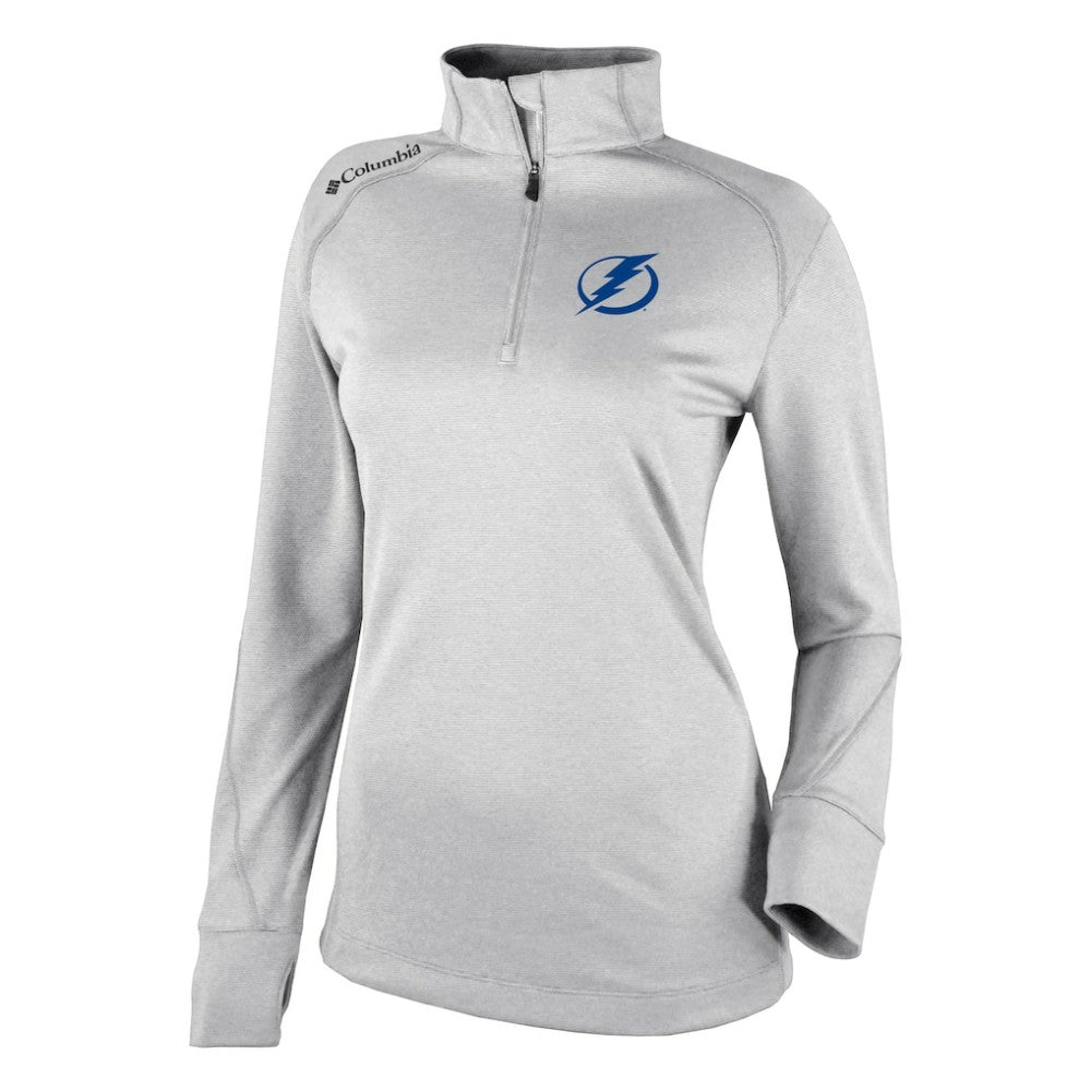 Tampa Bay Lightning Columbia Women's Omni-Wick Shotgun 2.0 Quarter-Zip Pullover Top - White | US 200629462