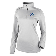 Tampa Bay Lightning Columbia Women's Omni-Wick Shotgun 2.0 Quarter-Zip Pullover Top - White | US 200629462