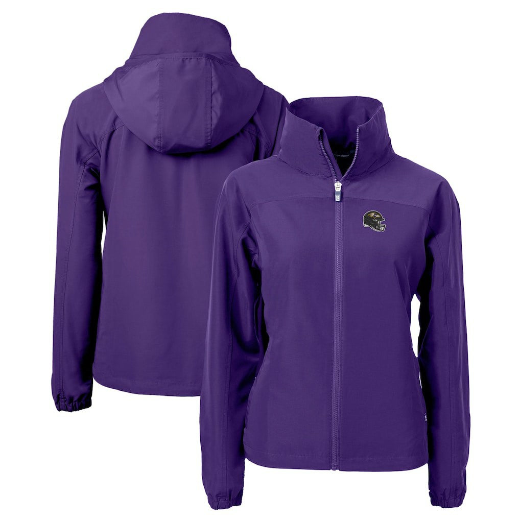 Baltimore Ravens Cutter & Buck Women's Charter Eco Recycled Full-Zip Jacket - Purple Jackets