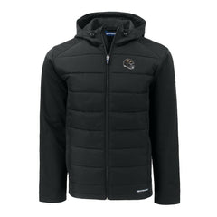 Baltimore Ravens Cutter & Buck Helmet Evoke Hybrid Eco Softshell Recycled Full-Zip Hoodie Jacket - Black Hoodies