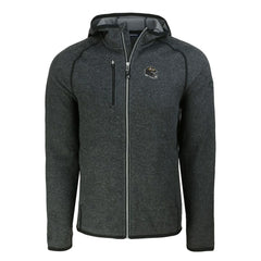 Baltimore Ravens Cutter & Buck Helmet Mainsail Sweater-Knit Full-Zip Hoodie - Heather Charcoal Hoodies