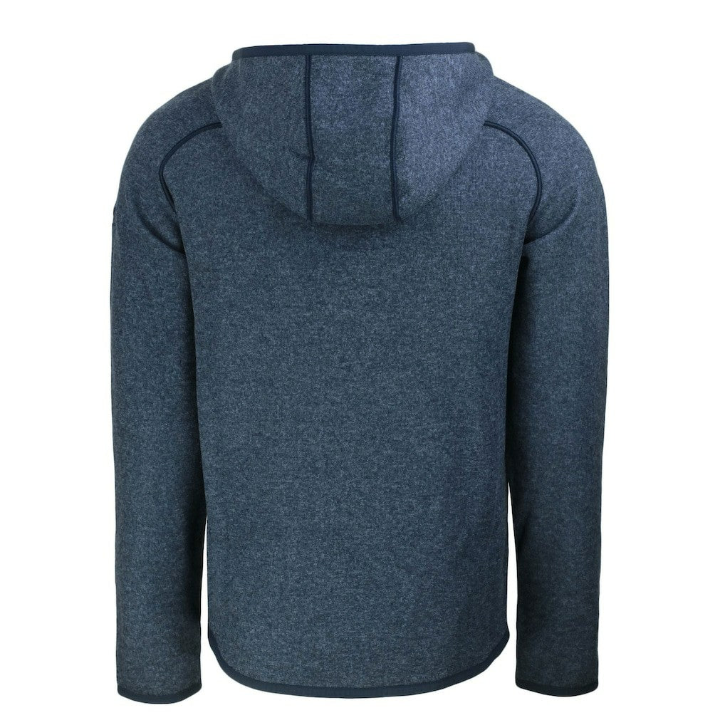 Chicago Bears Cutter & Buck Helmet Mainsail Sweater-Knit Full-Zip Hoodie - Heather Navy Hoodies