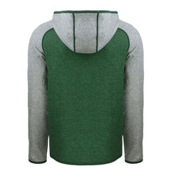 Green Bay Packers Cutter & Buck Helmet Mainsail Sweater-Knit Full-Zip Hoodie - Heather Green/Heather Gray Hoodies