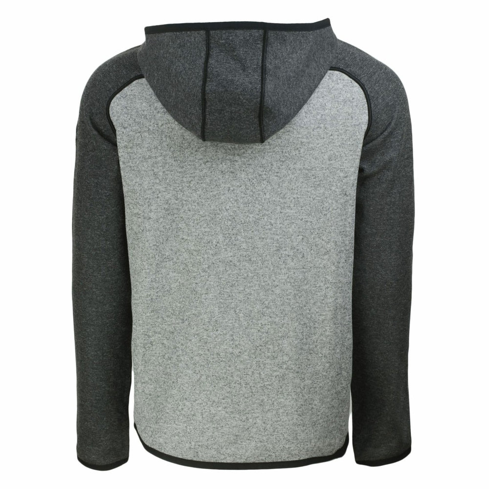 Green Bay Packers Cutter & Buck Helmet Mainsail Sweater-Knit Full-Zip Hoodie - Heather Gray/Heather Charcoal Hoodies