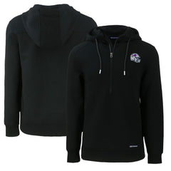 Buffalo Bills Cutter & Buck Helmet Roam Eco Half-Zip Recycled Pullover Hoodie - Black Hoodies