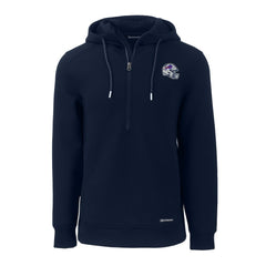 Buffalo Bills Cutter & Buck Helmet Roam Eco Half-Zip Recycled Pullover Hoodie - Navy Hoodies