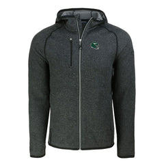 New York Jets Cutter & Buck Helmet Mainsail Sweater-Knit Full-Zip Hoodie - Heather Charcoal Hoodies