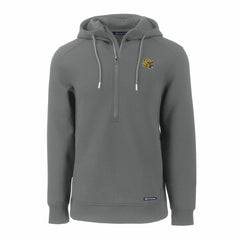 Green Bay Packers Cutter & Buck Helmet Roam Eco Half-Zip Recycled Pullover Hoodie - Gray Hoodies