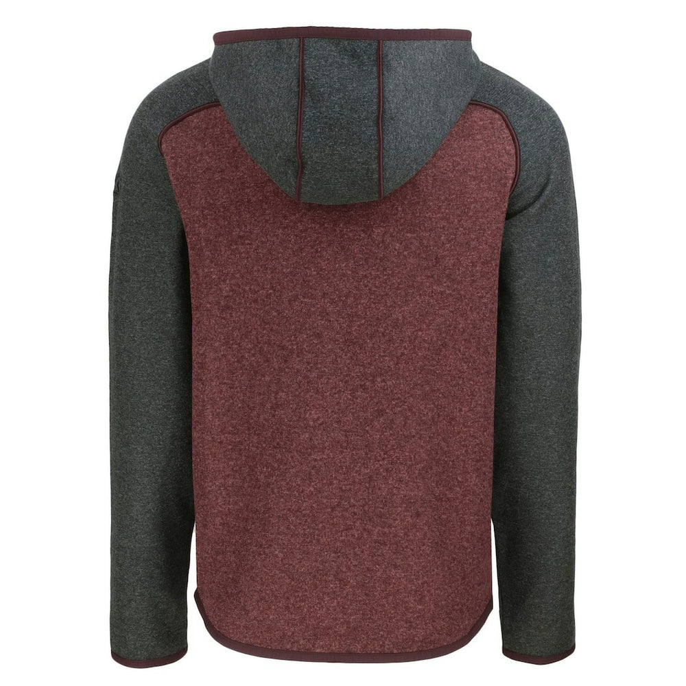 Washington Commanders Cutter & Buck Helmet Mainsail Sweater-Knit Full-Zip Hoodie - Burgundy/Heather Charcoal Hoodies