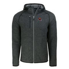Washington Commanders Cutter & Buck Helmet Mainsail Sweater-Knit Full-Zip Hoodie - Heather Charcoal Hoodies