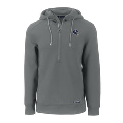 New York Giants Cutter & Buck Helmet Roam Eco Half-Zip Recycled Pullover Hoodie - Gray Hoodies
