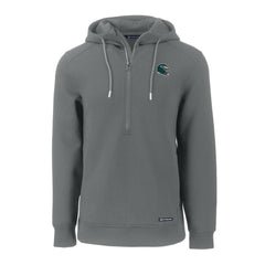 Philadelphia Eagles Cutter & Buck Helmet Roam Eco Half-Zip Recycled Pullover Hoodie - Gray Hoodies