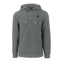 Washington Commanders Cutter & Buck Helmet Roam Eco Half-Zip Recycled Pullover Hoodie - Gray Hoodies