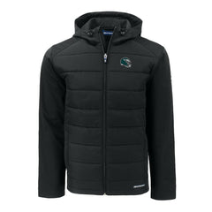 Philadelphia Eagles Cutter & Buck Helmet Big & Tall Evoke Hybrid Eco Softshell Recycled Full-Zip Jacket - Black Jackets