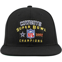 Dallas Cowboys 1992 NFL Super Bowl Champions Snapback Hat - Black Hats