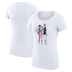 Cleveland Guardians G-III 4Her by Carl Banks Women's Super-Slim Fit Lightweight Baseball Girls T-Shirt - White T-shirts