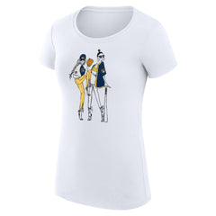 Milwaukee Brewers G-III 4Her by Carl Banks Women's Super-Slim Fit Lightweight Baseball Girls T-Shirt - White T-shirts
