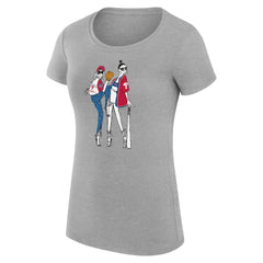Philadelphia Phillies G-III 4Her by Carl Banks Women's Super-Slim Fit Lightweight Baseball Girls T-Shirt - Heather Gray T-shirts