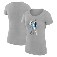 Tampa Bay Rays G-III 4Her by Carl Banks Women's Super-Slim Fit Lightweight Baseball Girls T-Shirt - Heather Gray T-shirts