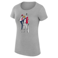 Washington Nationals G-III 4Her by Carl Banks Women's Super-Slim Fit Lightweight Baseball Girls T-Shirt - Heather Gray T-shirts