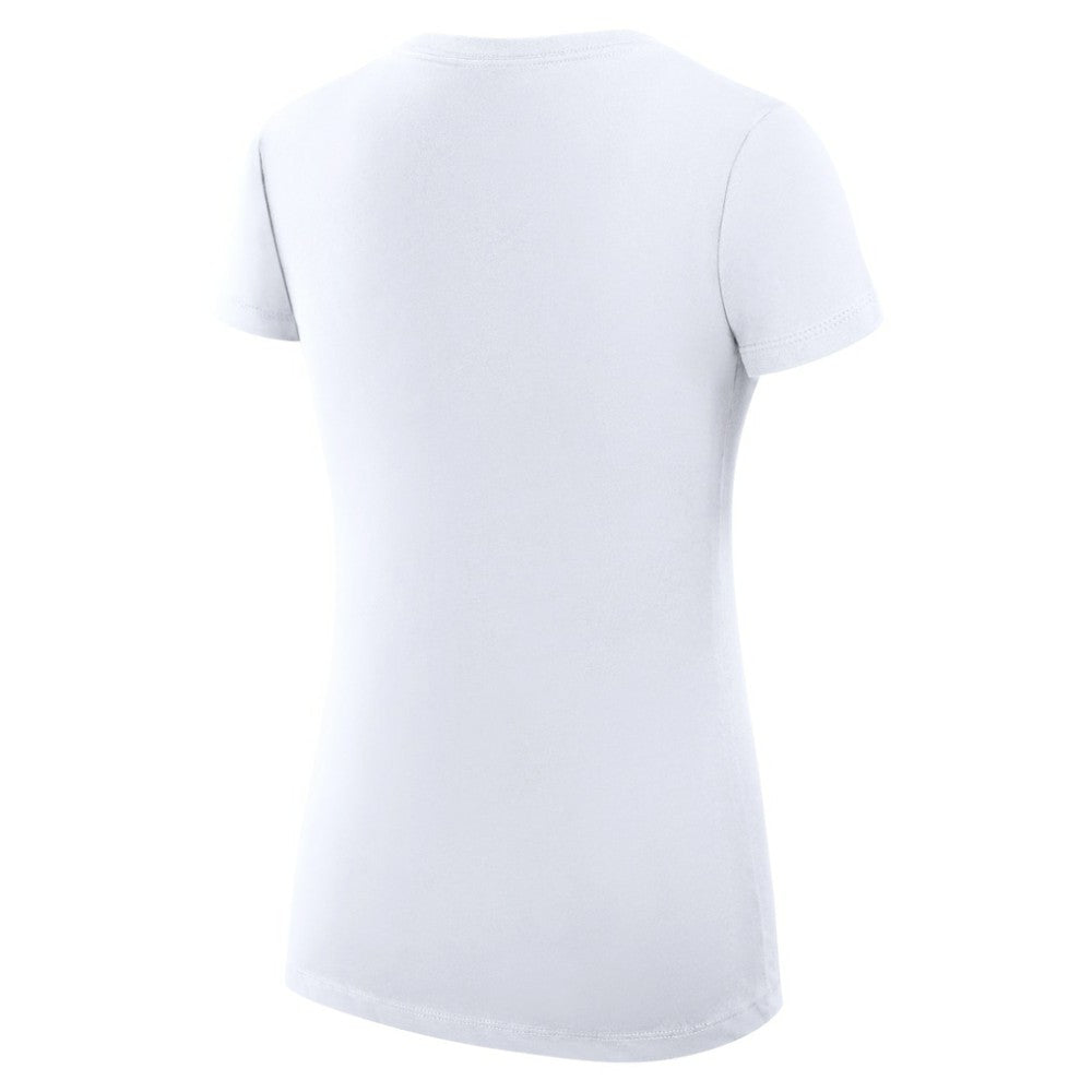 Detroit Tigers G-III 4Her by Carl Banks Women's Super-Slim Fit Lightweight Baseball V-Neck T-Shirt - White T-shirts