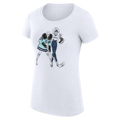 Seattle Kraken G-III 4Her by Carl Banks Women's Super-Slim Fit Lightweight Hockey Girls T-Shirt - White | US 200632828