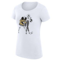 Vegas Golden Knights G-III 4Her by Carl Banks Women's Super-Slim Fit Lightweight Hockey Girls T-Shirt - White | US 200632835