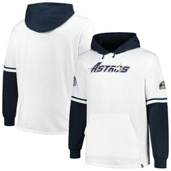 Houston Astros '47 Big & Tall Trifecta Shortstop Pullover Hoodie - White/Navy Hoodies