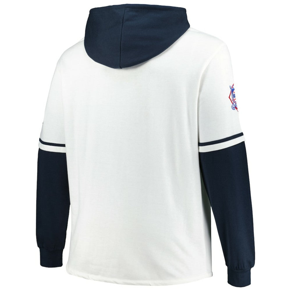 Houston Astros '47 Big & Tall Trifecta Shortstop Pullover Hoodie - White/Navy Hoodies