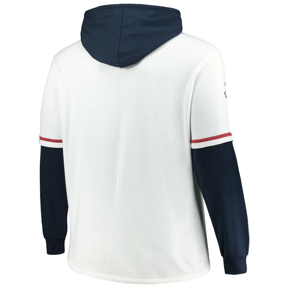 Boston Red Sox '47 Big & Tall Trifecta Shortstop Pullover Hoodie - White/Navy Hoodies