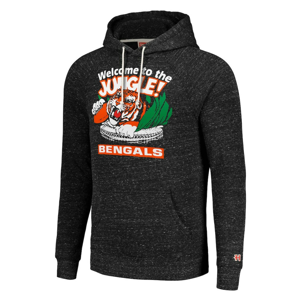 Cincinnati Bengals Homage Unisex Hyperlocal Raglan Pullover Hoodie - Charcoal Hoodies