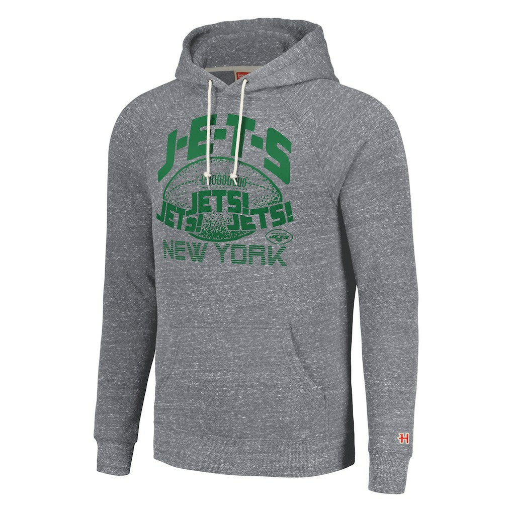 New York Jets Homage Unisex Hyperlocal Raglan Pullover Hoodie - Gray Hoodies